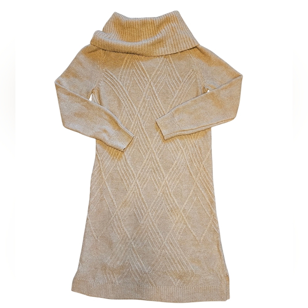 Banana Republic Beige Cowl Neck Sweater Dress